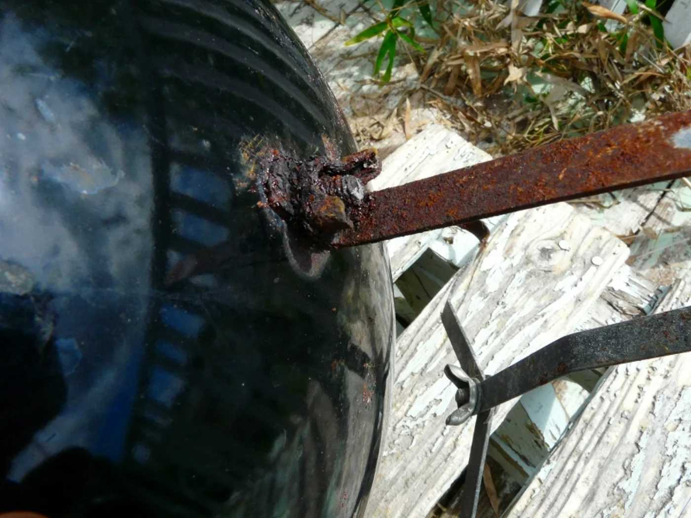 米軍住宅で使われたWeber製BBQグリル プラスチックハンドル Sサイズ 記録写真5