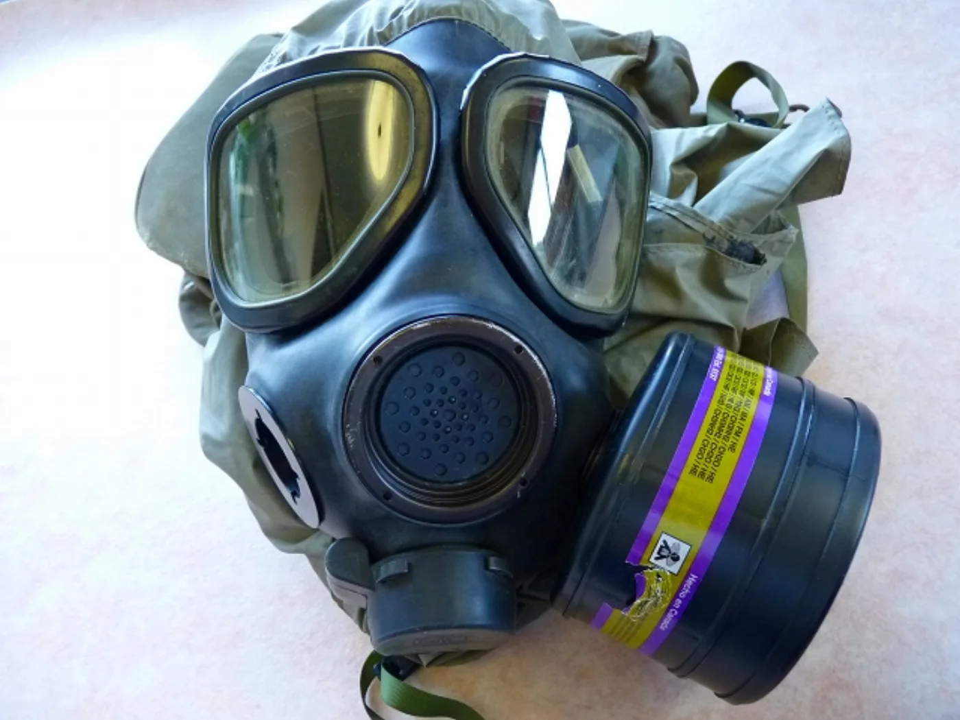 米軍 M40 ガスマスク一式(ジャンク品) キャリーバッグ付き 記録写真2