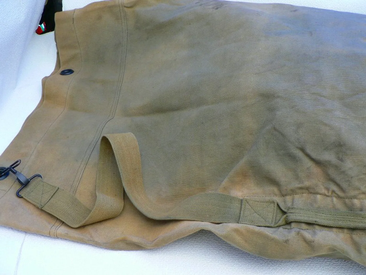 米軍実物 コットン製ダッフルバッグ 1本ショルダー 大型 記録写真3