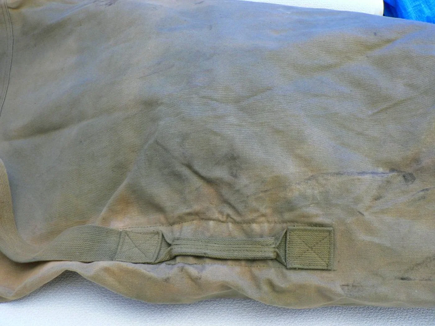 米軍実物 コットン製ダッフルバッグ 1本ショルダー 大型 記録写真4