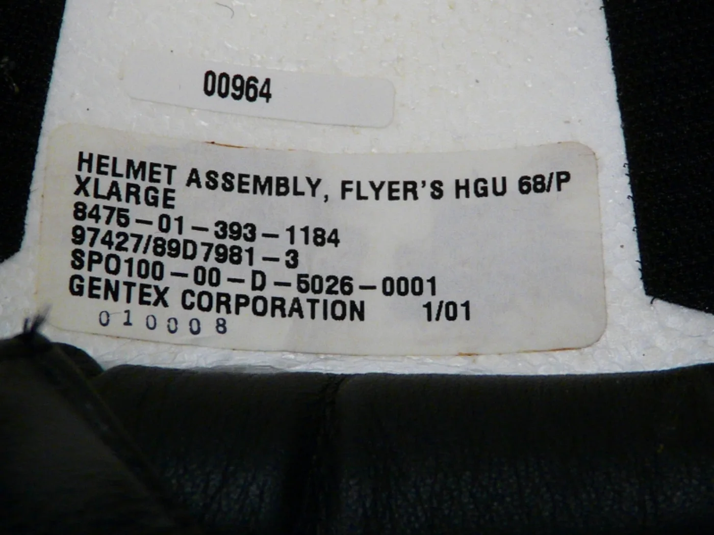 HGU-68/P フライトヘルメット XLサイズ(中古良品) 記録写真8