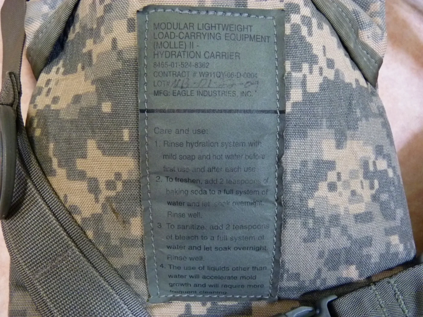 MOLLE II ハイドレーションキャリア ACU 米軍放出品 記録写真6