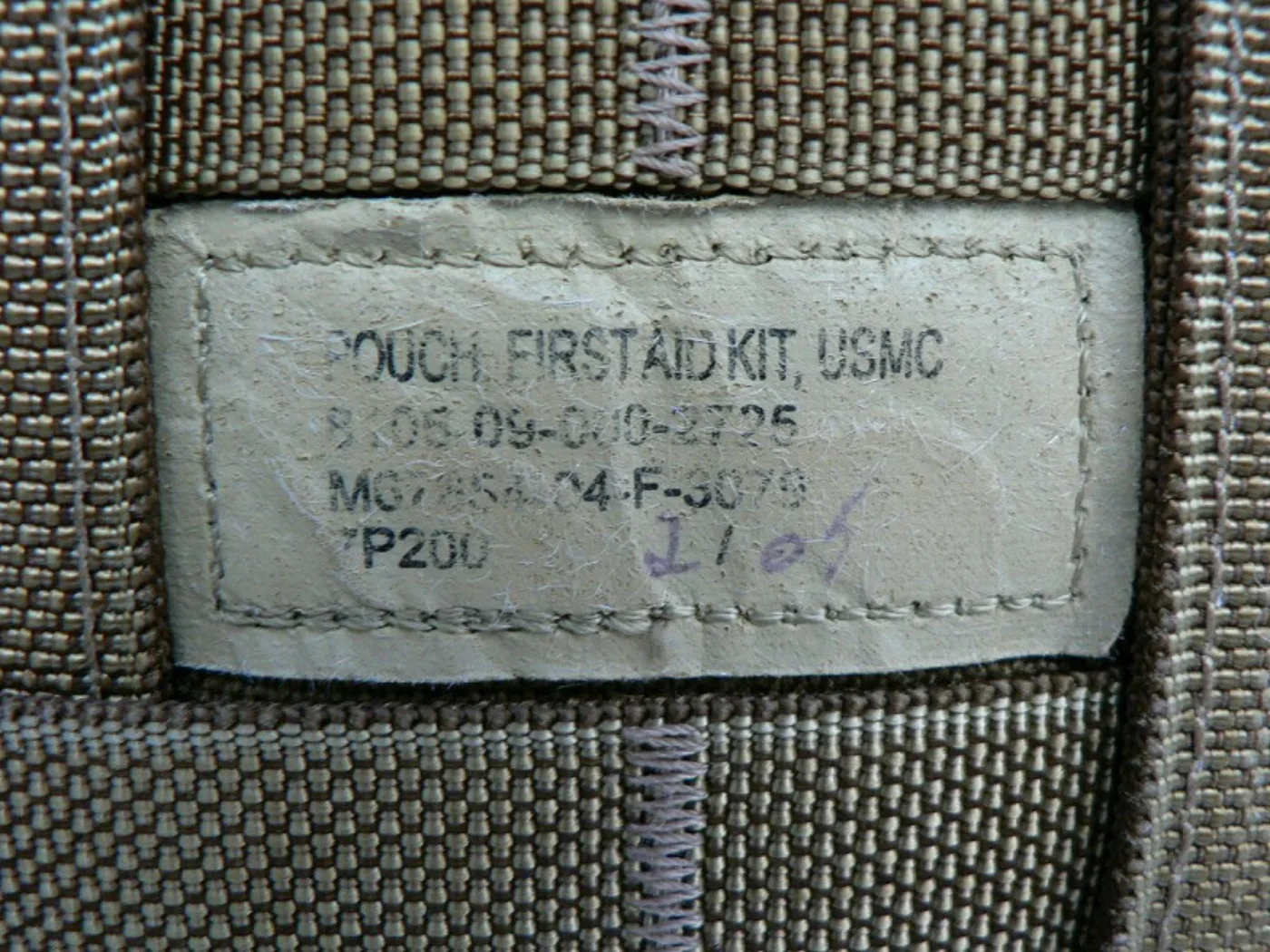 USMC ファーストエイドキットポーチ コヨーテ 1個 記録写真5