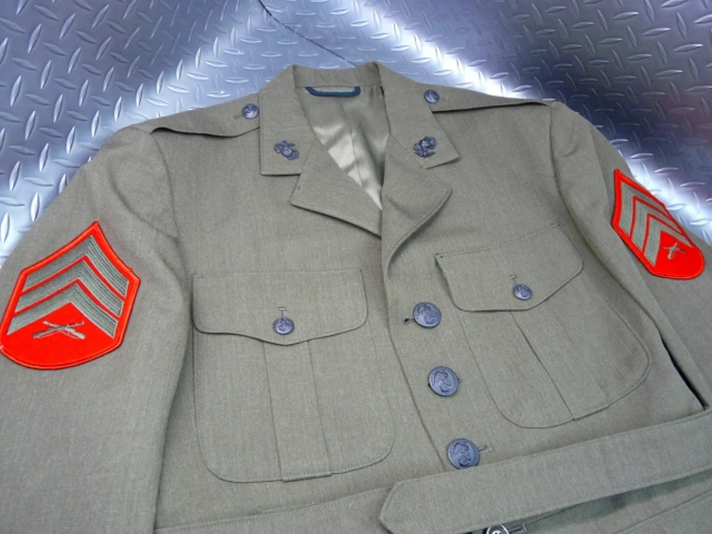 米海兵隊 ドレスユニフォーム ジャケット＆パンツ 実物 記録写真2