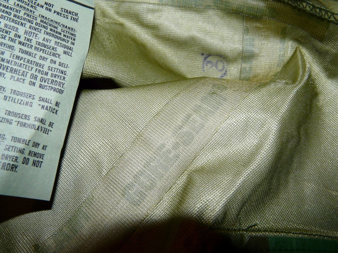 ミリタリーショップ 南国百貨店.COM|沖縄 ゴアテックスパンツ M-R 中古 [ZZZ Q-605-USED] - ゴ 記録写真6
