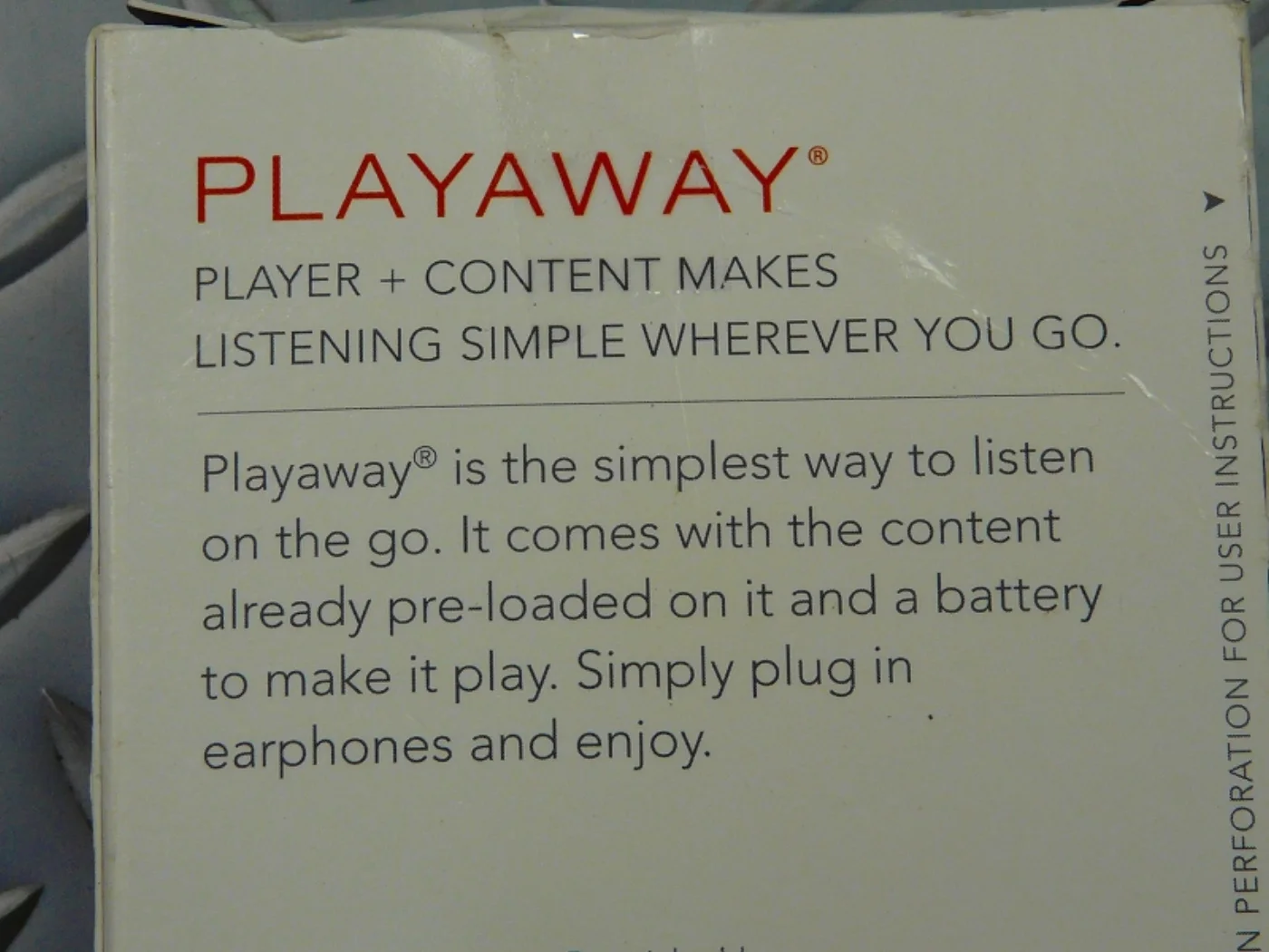 PLAYAWAY オーディオブックプレーヤー イヤホン付き 記録写真7