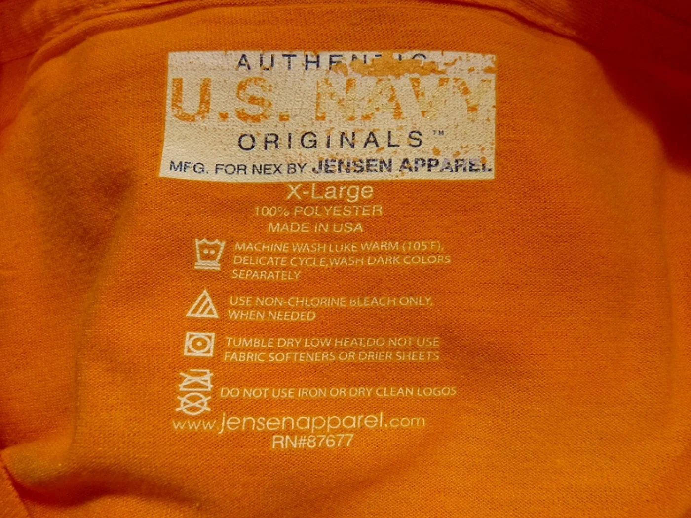 ミリタリーショップ 南国百貨店.COM|沖縄 U.S.NAVY 長袖Tシャツ X-LARGE [Q-1181] - U. 記録写真7