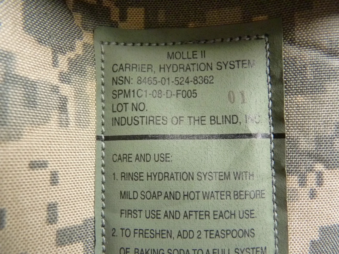 ミリタリーショップ 南国百貨店.COM|沖縄 ACU MOLLE II CARRIER HYDRATION SYSTEM 記録写真7