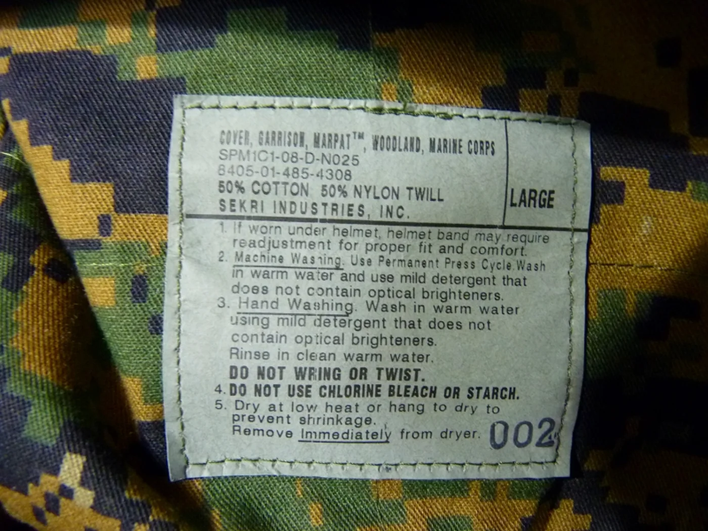 ミリタリーショップ 南国百貨店.COM|沖縄 八角帽 USMC マーパット 稀少 L 新品 [ZZ Q-1198] - 記録写真5