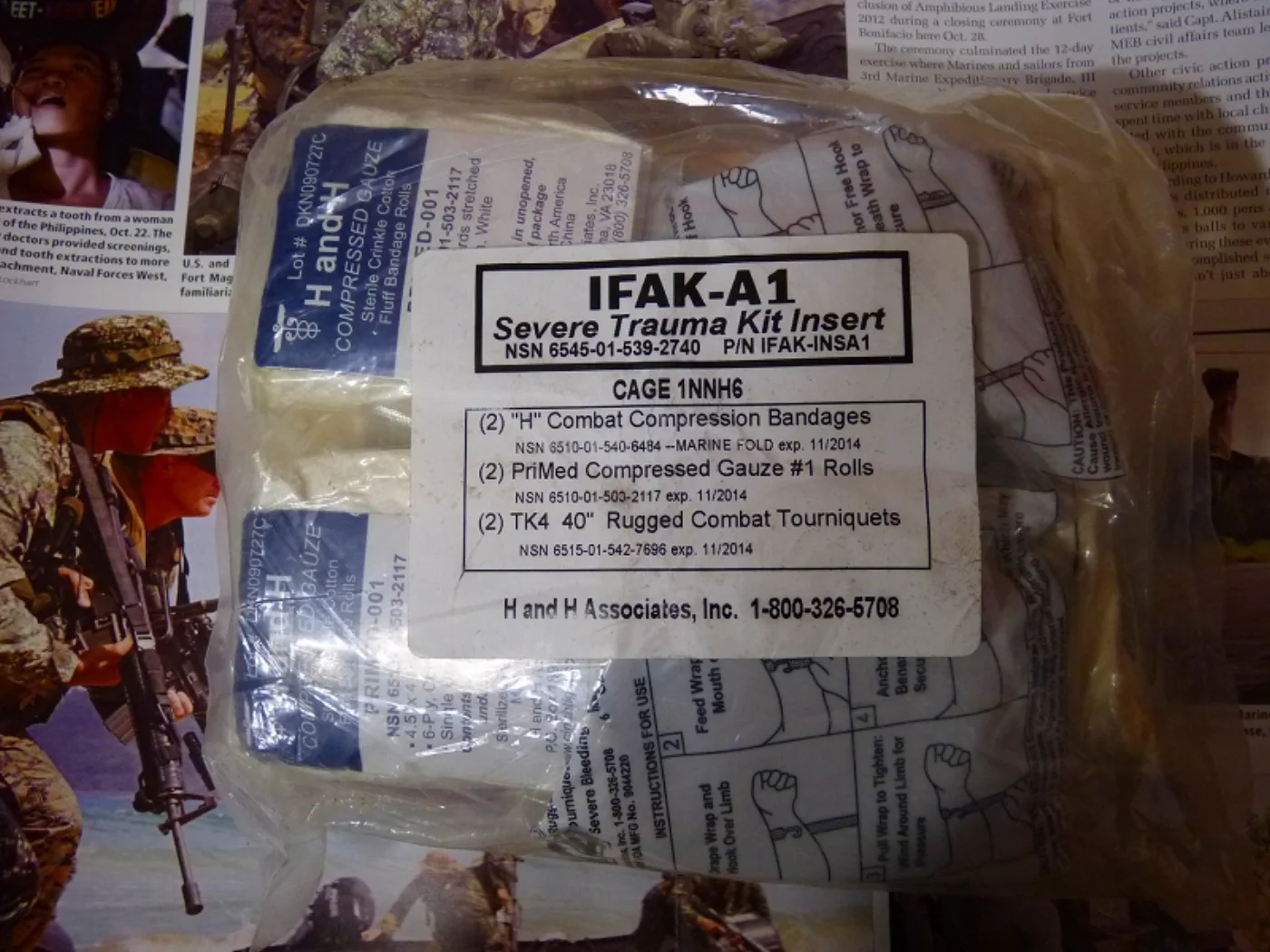 ミリタリーショップ 南国百貨店.COM|沖縄 USMC FIRST AID KIT トラウマキット付き [ZZZ Q-1 記録写真6