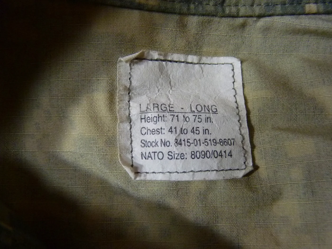 ミリタリーショップ 南国百貨店.COM|沖縄 ACU ARMY戦闘服上下セット L [Q-1328] - ACU ARM 記録写真5