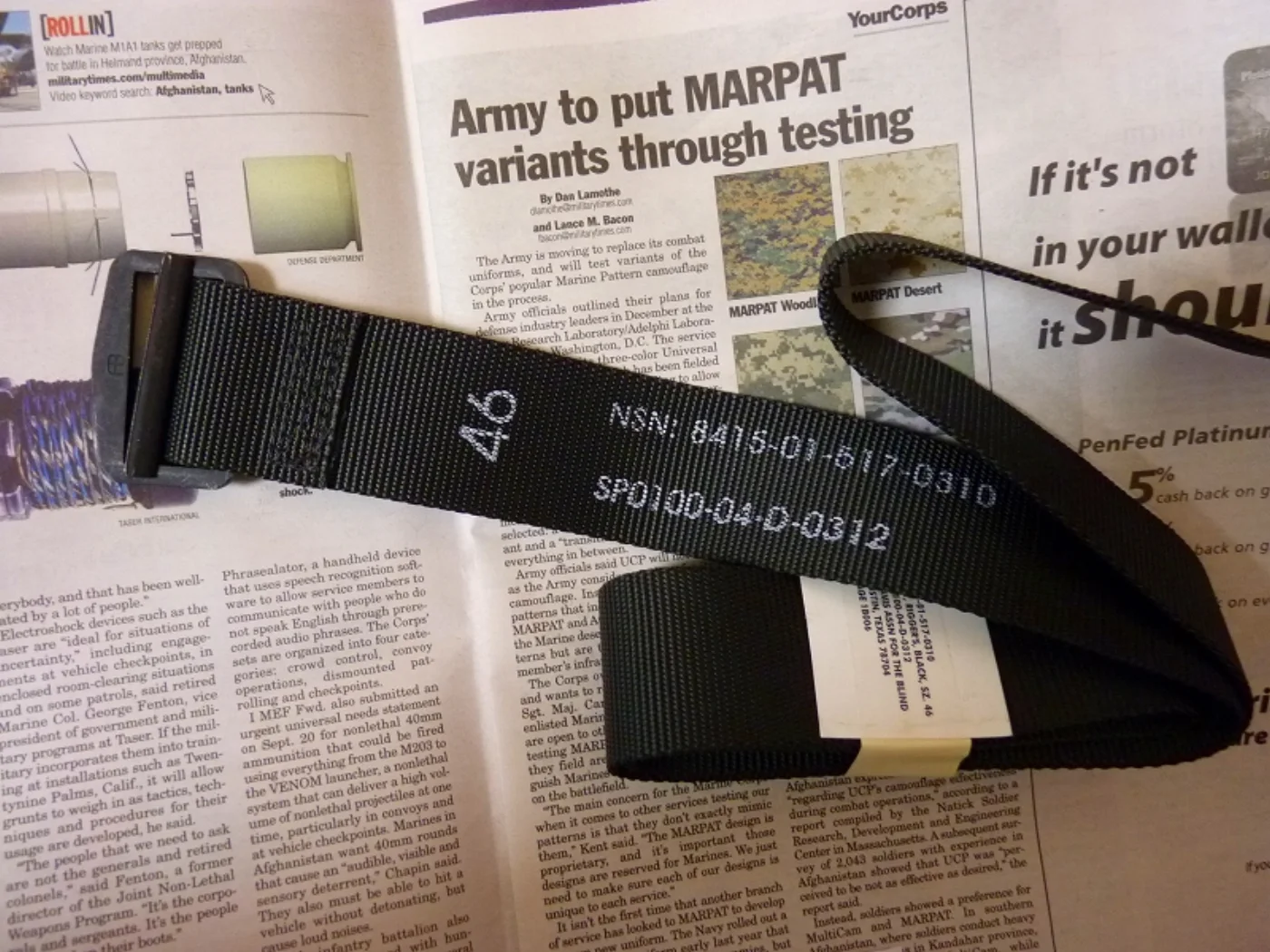 ミリタリーショップ 南国百貨店.COM|沖縄 特殊部隊 黒 BDUベルト 110cm 米軍官給品 新品 [ZZ Q-13 記録写真4