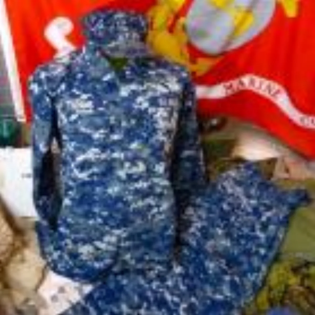 ミリタリーショップ 南国百貨店.COM|沖縄 NWU NAVY 新型迷彩服 Sサイズ 帽子付き [ZZ Q-1408] 記録写真1