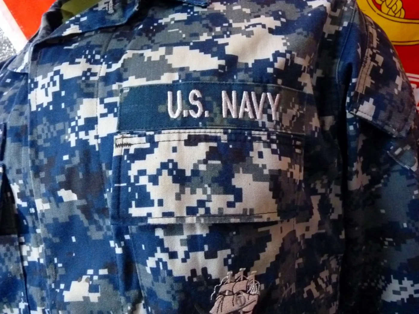 ミリタリーショップ 南国百貨店.COM|沖縄 NWU NAVY 新型迷彩服 Sサイズ 帽子付き [ZZ Q-1408] 記録写真5