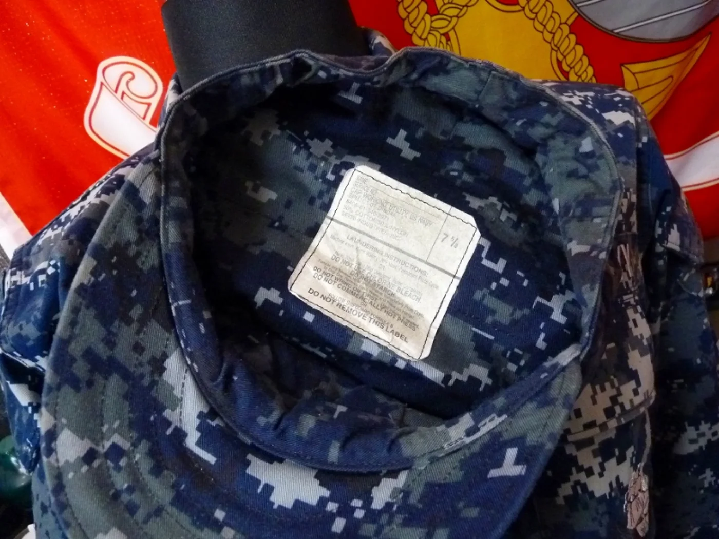 ミリタリーショップ 南国百貨店.COM|沖縄 NWU NAVY 新型迷彩服 Sサイズ 帽子付き [ZZ Q-1408] 記録写真8
