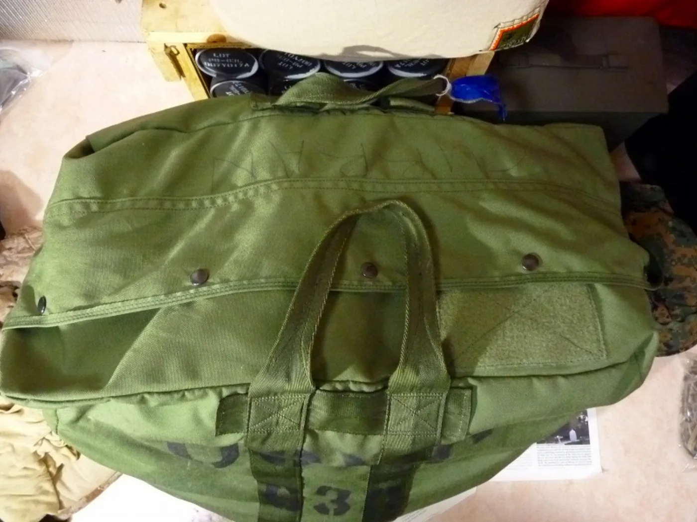 ミリタリーショップ 南国百貨店.COM|沖縄 USMC KITBAG キットバッグ ※ワケあり [Q-1362] - K 記録写真4