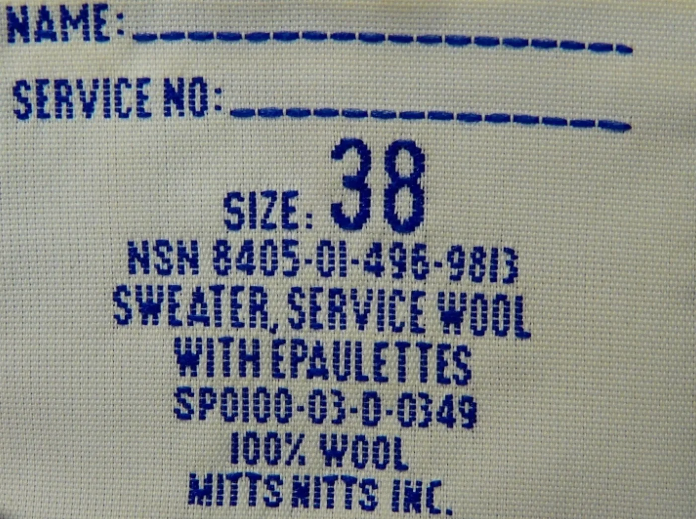 ミリタリーショップ 南国百貨店.COM|沖縄 100% WOOL セーター ARMY 38 [ZZ H-380] - 1 記録写真8