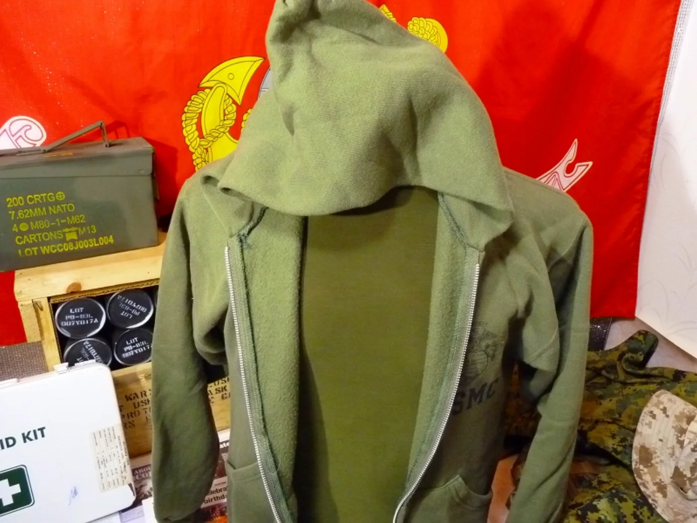ミリタリーショップ 南国百貨店.COM|沖縄 USMC ジップパーカー M [ZZ Q-1419] - USMC ジップ 記録写真5