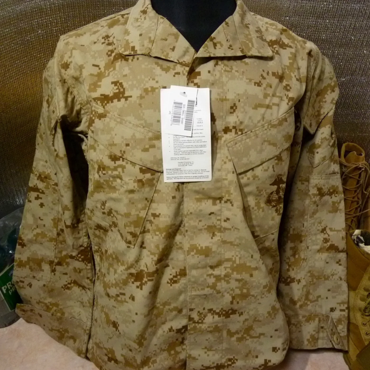 ミリタリーショップ 南国百貨店.COM|沖縄 USMC マーパット デザート ジャケット S-S 未使用 [Q-1219 記録写真2