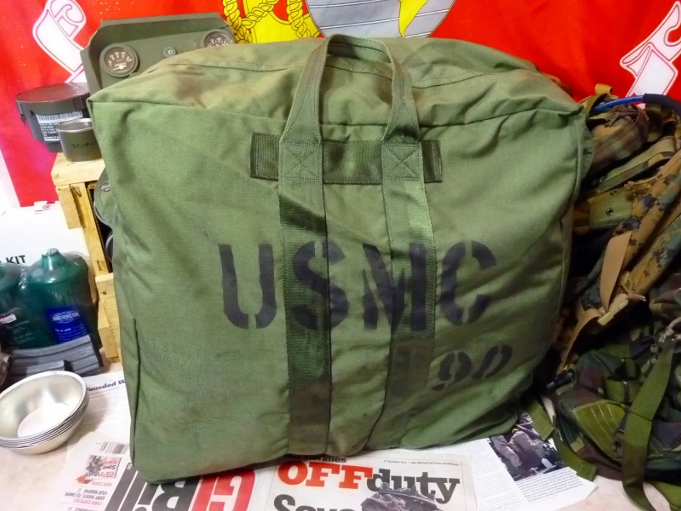 ミリタリーショップ 南国百貨店.COM|沖縄 USMC KIT BAG キットバッグ 【ステンシル】 [Q-1452] 記録写真2