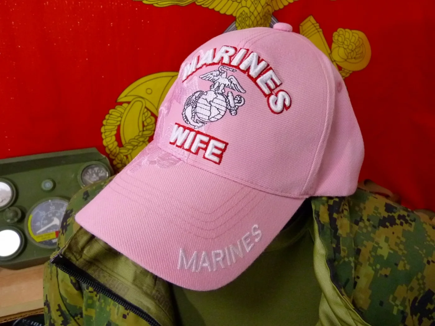 ミリタリーショップ 南国百貨店.COM|沖縄 USMC グローバルアンカー キャップ ピンク 新品 [ZZ Q-1438 記録写真2
