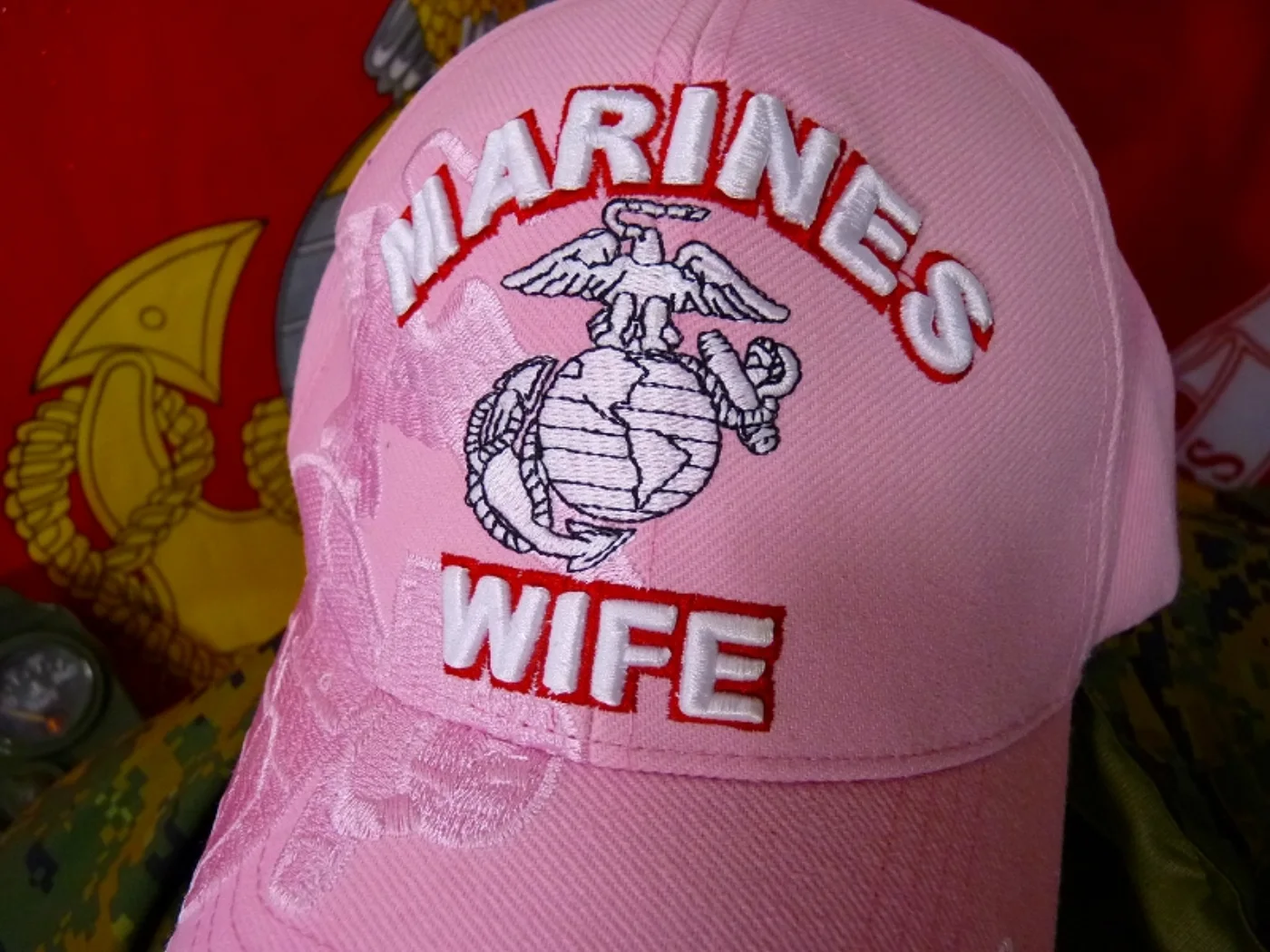 ミリタリーショップ 南国百貨店.COM|沖縄 USMC グローバルアンカー キャップ ピンク 新品 [ZZ Q-1438 記録写真3