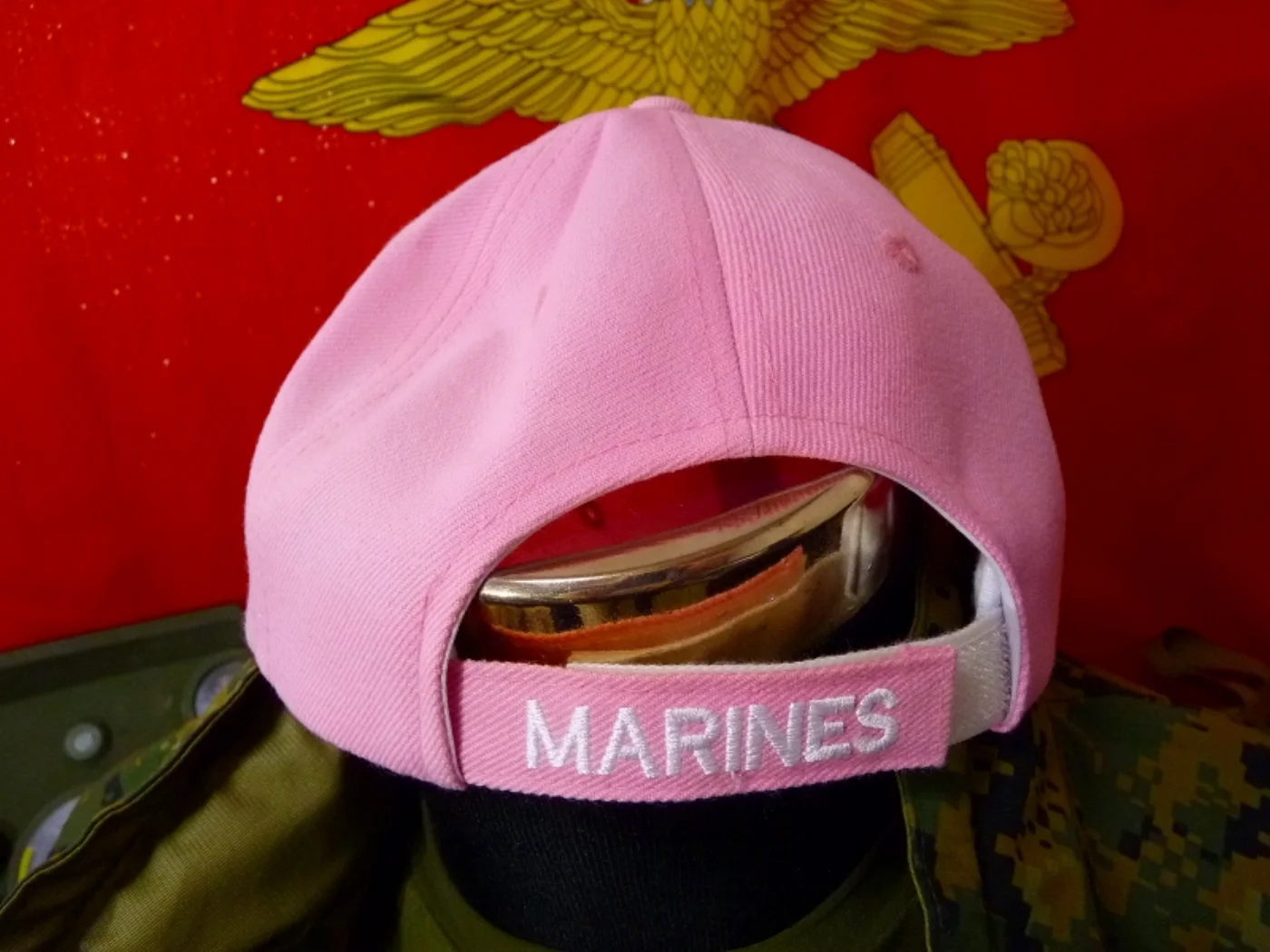 ミリタリーショップ 南国百貨店.COM|沖縄 USMC グローバルアンカー キャップ ピンク 新品 [ZZ Q-1438 記録写真6