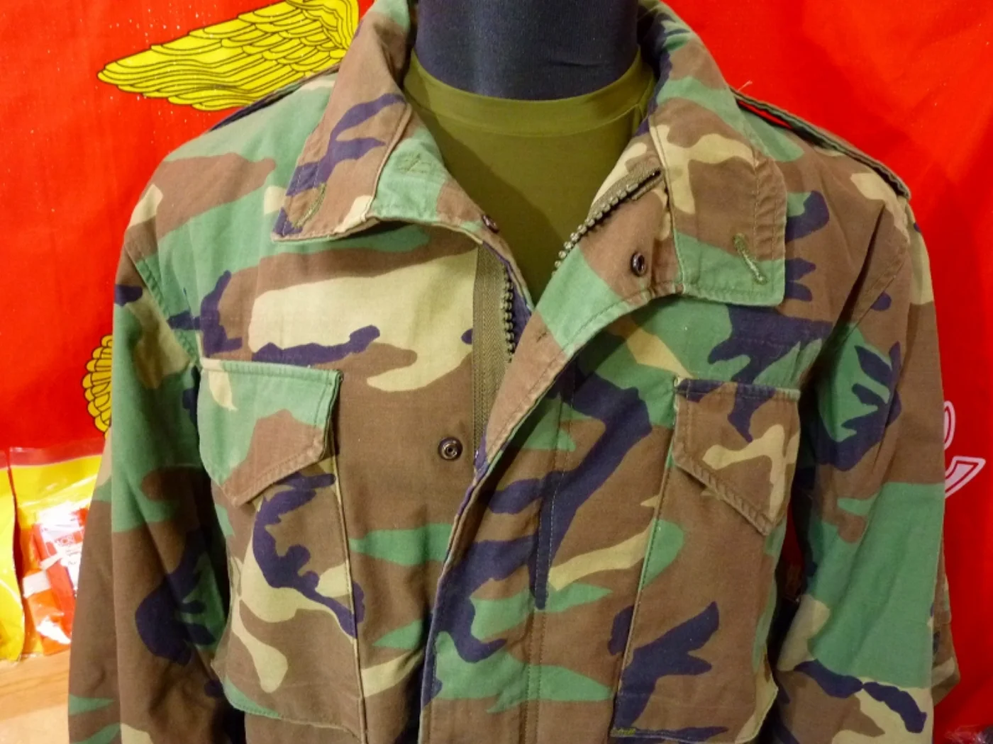ミリタリーショップ 南国百貨店.COM|沖縄 M65 フィールドジャケット WL迷彩 L-R 中古 [ZZ Q-1488 記録写真6
