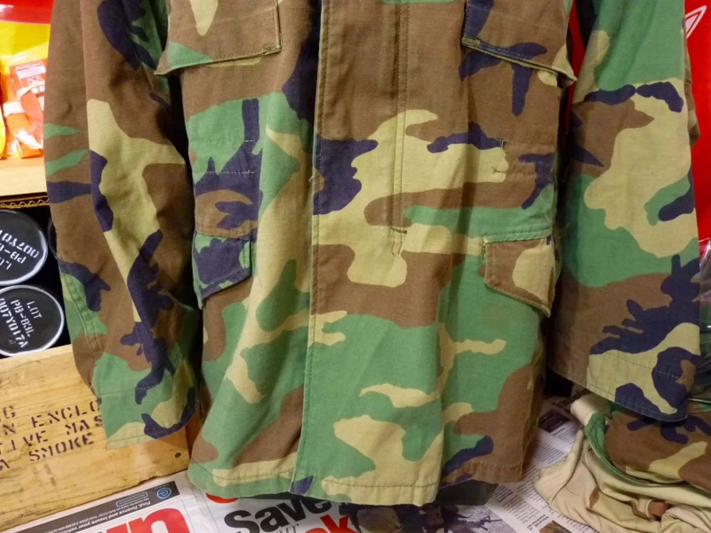 ミリタリーショップ 南国百貨店.COM|沖縄 M65 フィールドジャケット WL迷彩 L-R 中古 [ZZ Q-1488 記録写真7