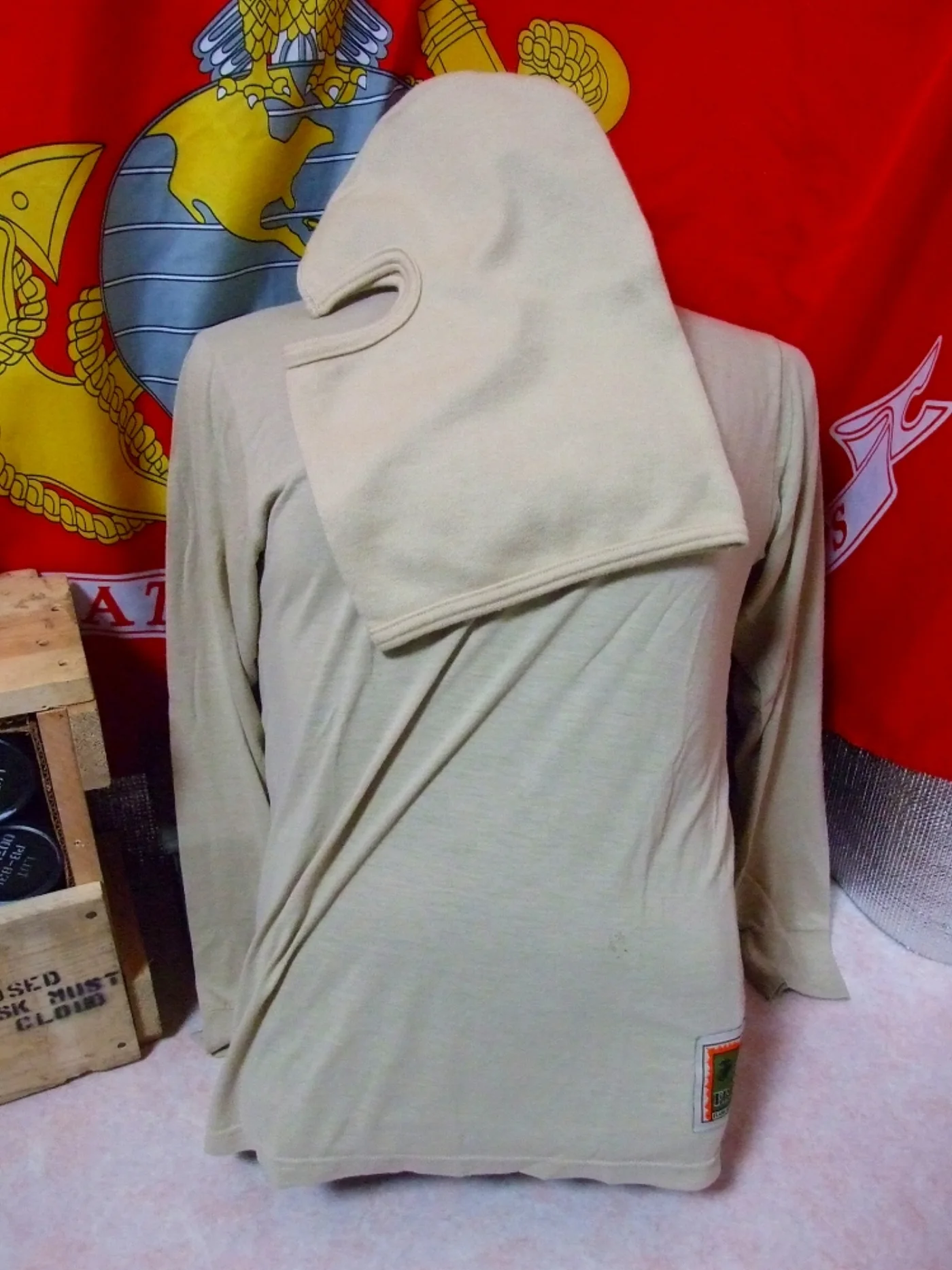 ミリタリーショップ 南国百貨店.COM|沖縄 USMC USMC ミリタリーインナーシャツ＋バラクラバ TAN [ZZ 記録写真2
