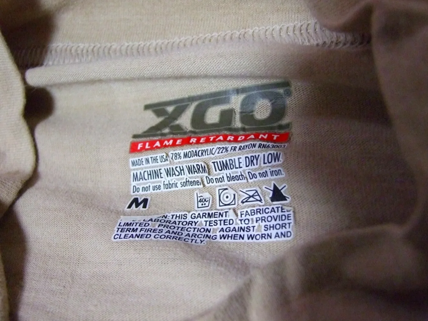 ミリタリーショップ 南国百貨店.COM|沖縄 USMC USMC ミリタリーインナーシャツ＋バラクラバ TAN [ZZ 記録写真6