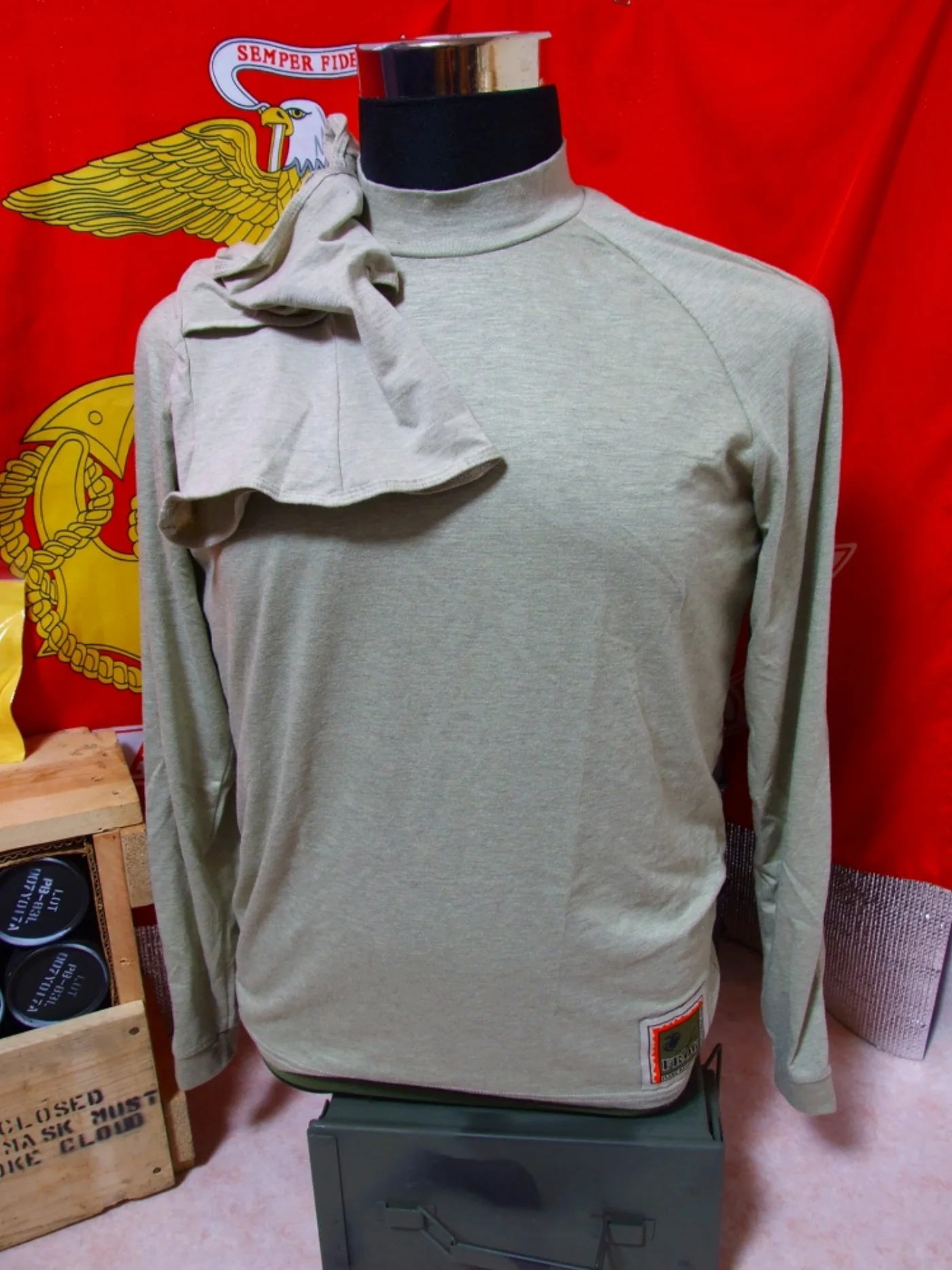 ミリタリーショップ 南国百貨店.COM|沖縄 USMC USMC ミリタリーインナーシャツ＋バラクラバ LARGE [Z 記録写真2