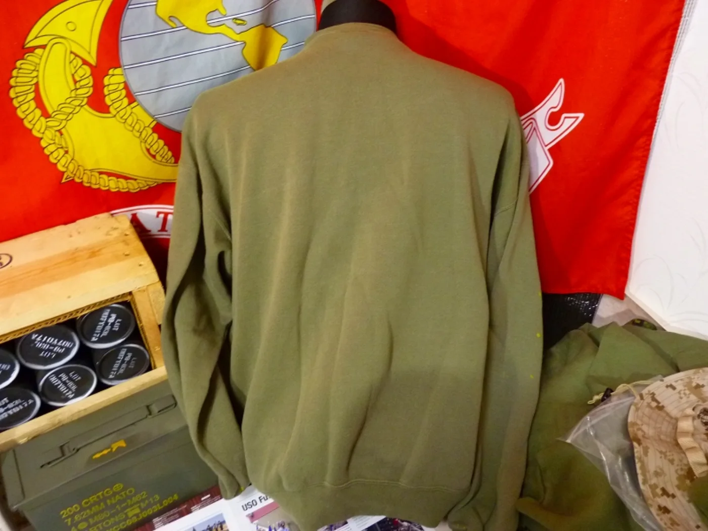 ミリタリーショップ 南国百貨店.COM|沖縄 USMC トレーナー XL 中古 ワケあり [Q-1417] - USMC 記録写真6