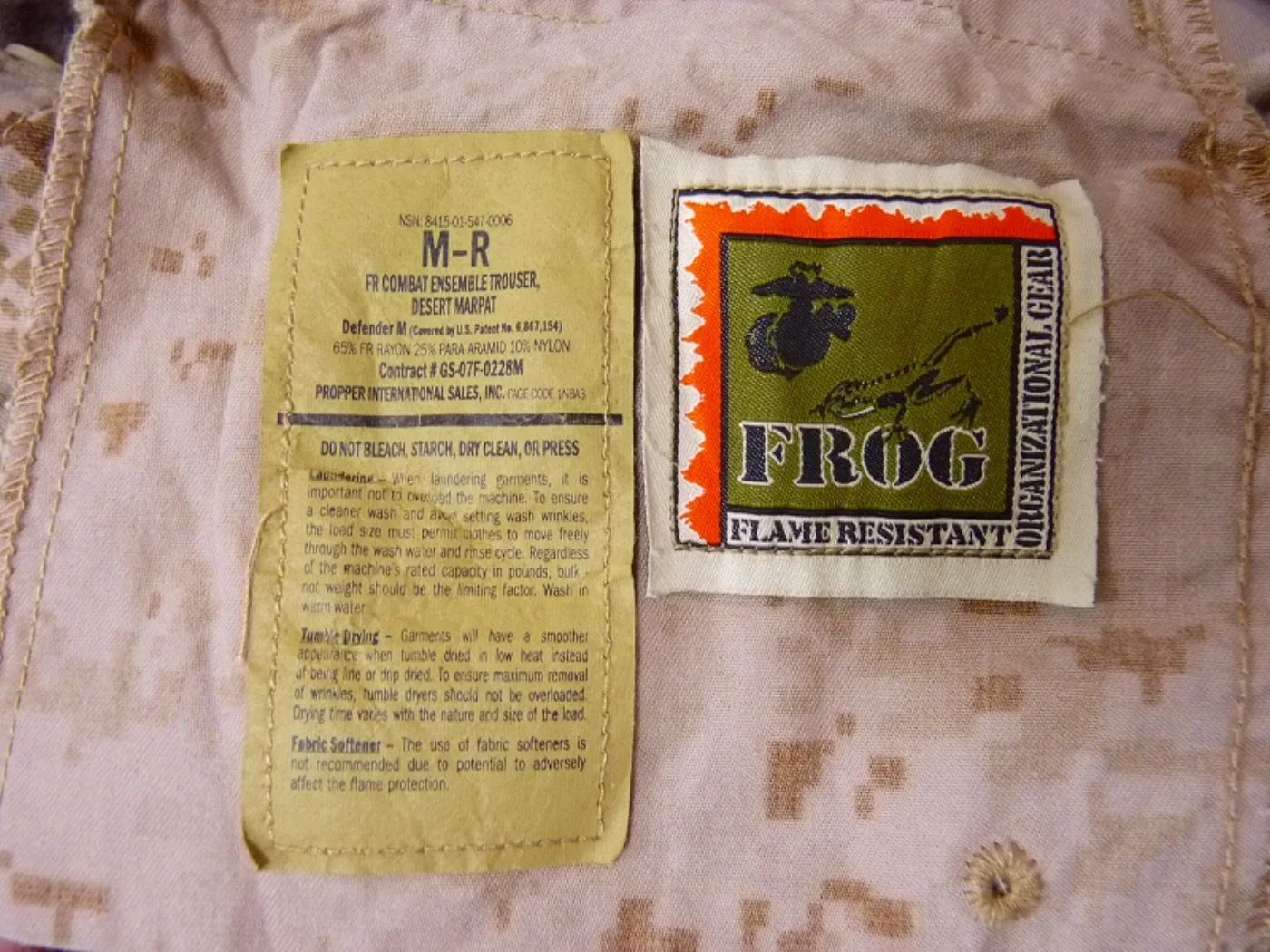 ミリタリーショップ 南国百貨店.COM|沖縄 USMC 新型マーパットパンツ M-R FROG [Q-1535] - U 記録写真3
