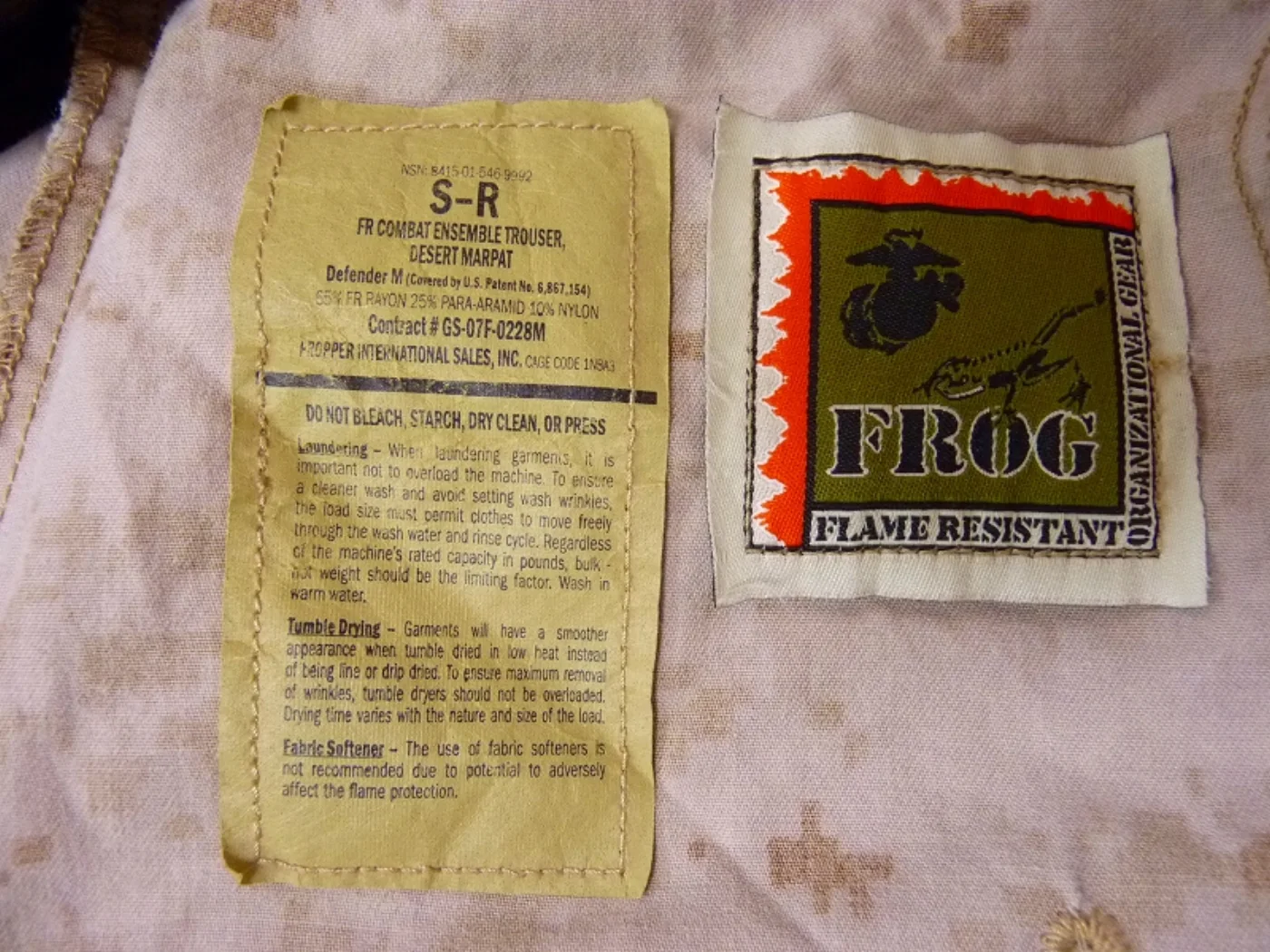 ミリタリーショップ 南国百貨店.COM|沖縄 USMC 新型マーパットパンツ S-R FROG [Q-1536] - U 記録写真4