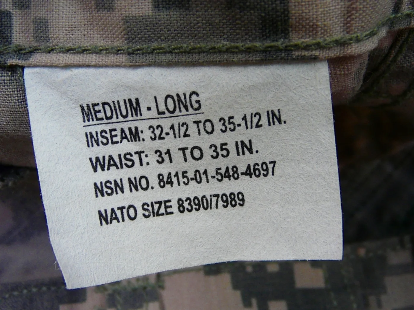 ミリタリーショップ 南国百貨店.COM|沖縄 ACU ARMY戦闘服上下セット M パッチ付き 新品 [Z-1543] 記録写真3