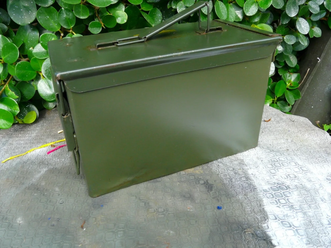 ミリタリーショップ 南国百貨店.COM|沖縄 アーモボックス 約27.5x15.5x18.5cm ステンシル文字入り [ 記録写真5