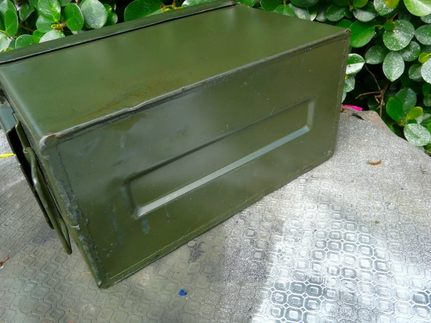 ミリタリーショップ 南国百貨店.COM|沖縄 アーモボックス 約27.5x15.5x18.5cm ステンシル文字入り [ 記録写真6