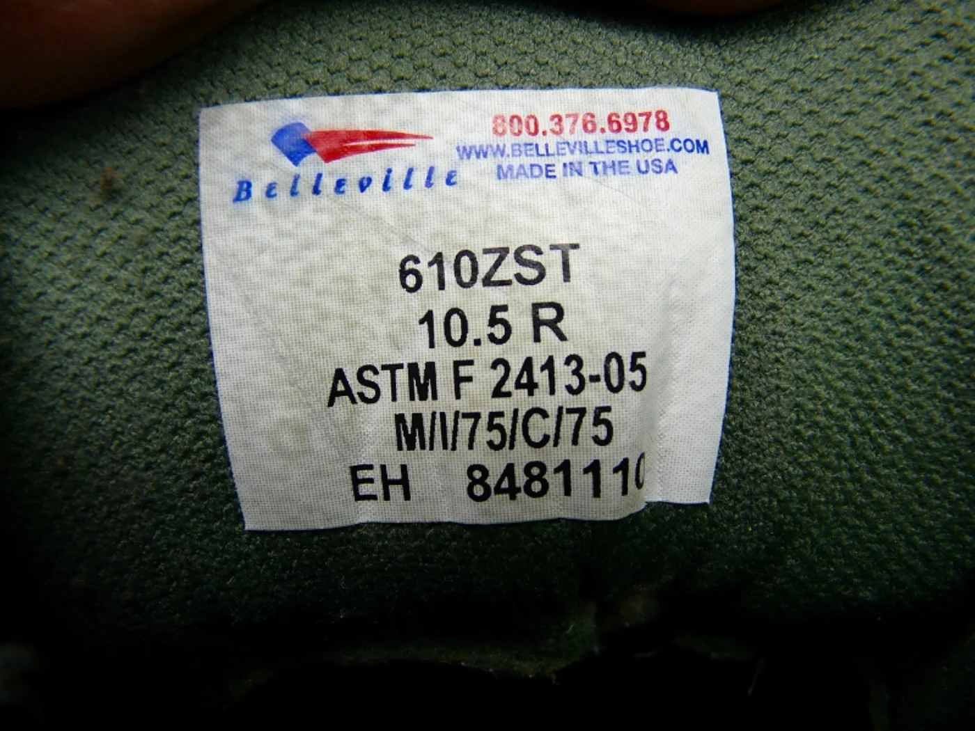 ミリタリーショップ 南国百貨店.COM|沖縄 ACU ブーツ サイドジッパータイプ 10.5R(28.5cm) [ZZ 記録写真4