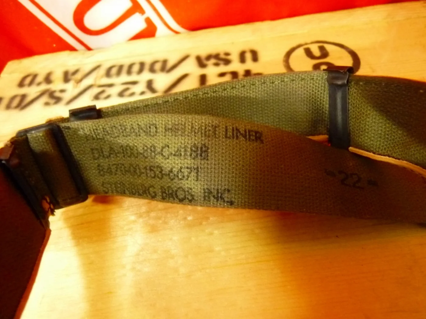 ミリタリーショップ 南国百貨店.COM|沖縄 HEADBAND HELMET LINER デッドストック [ZZ Q-1 記録写真3