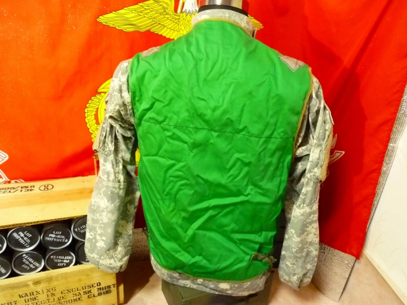 ミリタリーショップ 南国百貨店.COM|沖縄 LIFE PRESERVER VEST カバー 緑 [ZZ Q-1628] 記録写真5