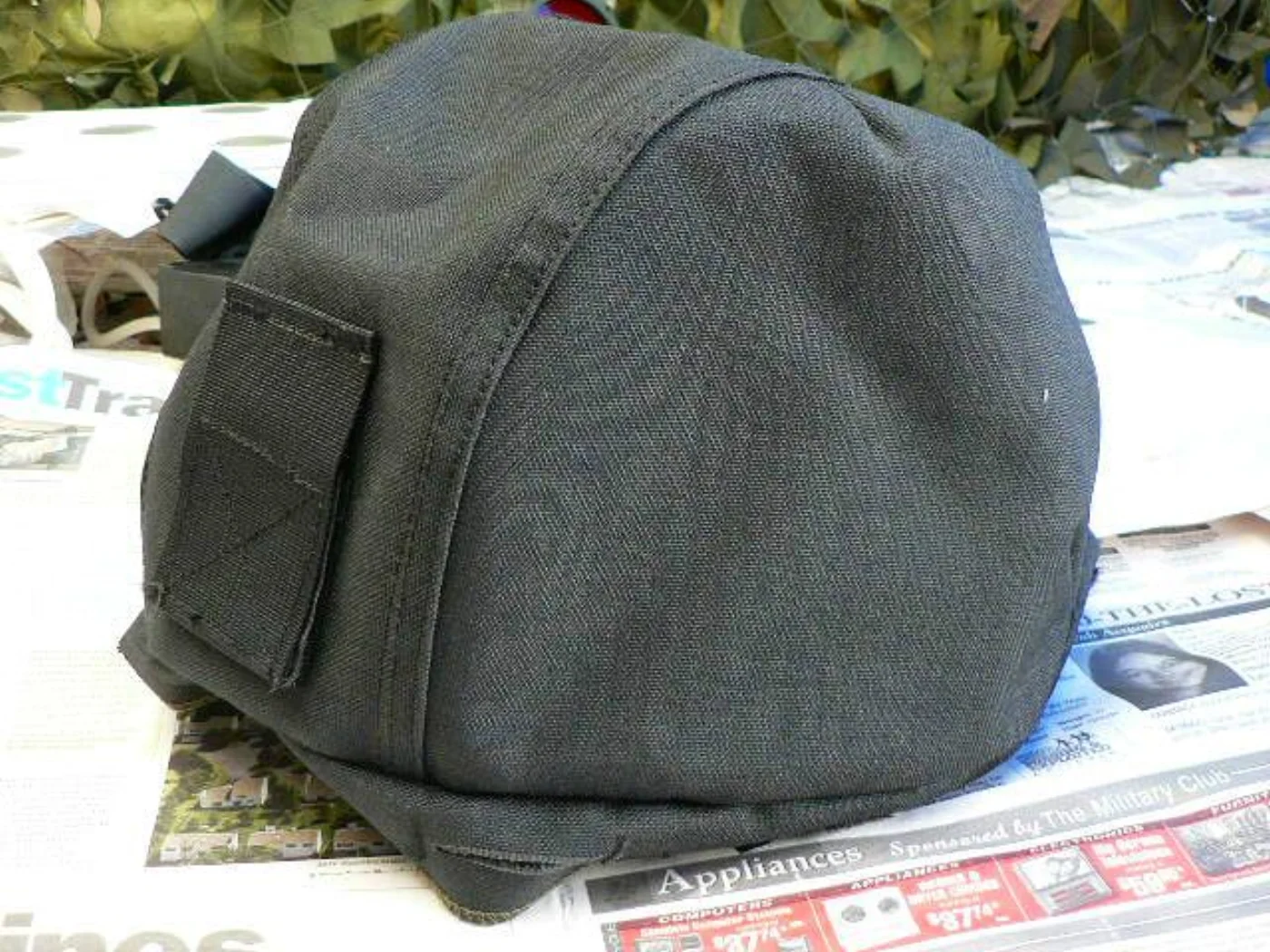 ミリタリーショップ 南国百貨店.COM|沖縄 ヘルメットカバー ブラック [E-559] - ヘルメットカバー ブラック 記録写真2