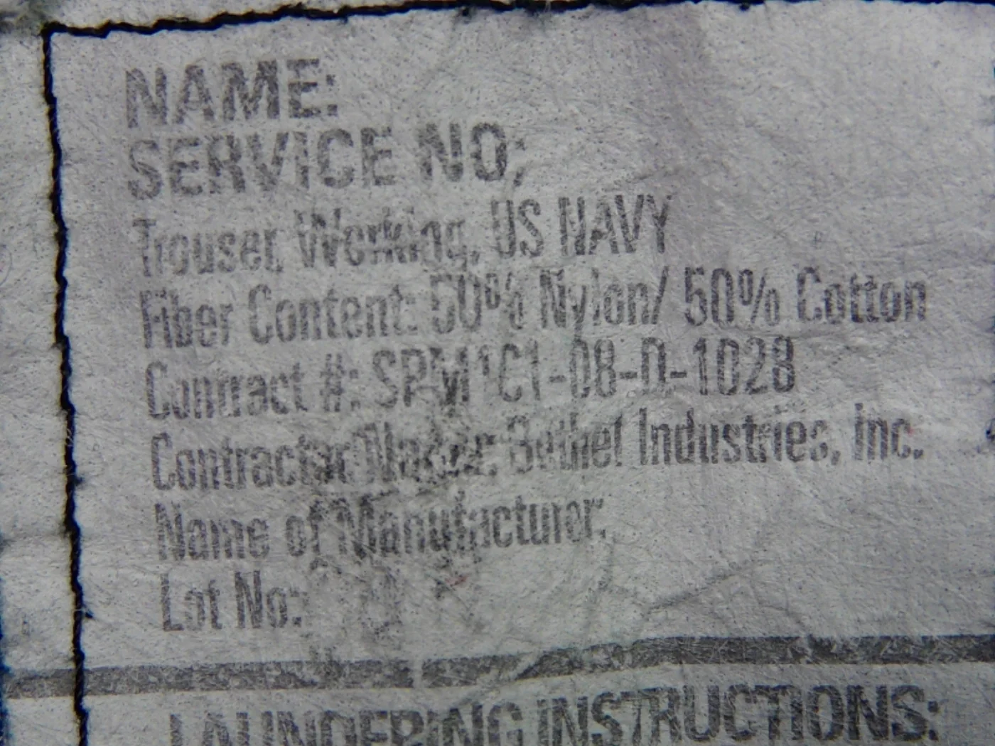 ミリタリーショップ 南国百貨店.COM|沖縄 NWU U.S.NAVY 新型ユニフォーム パンツ M-XS [Z-157 記録写真7
