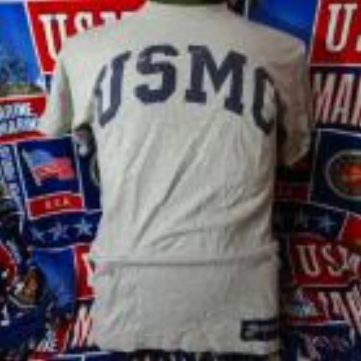 ミリタリーショップ 南国百貨店.COM|沖縄 優しい肌触り USMC グレー M コットン90% レーヨン10% [ZZ 記録写真1