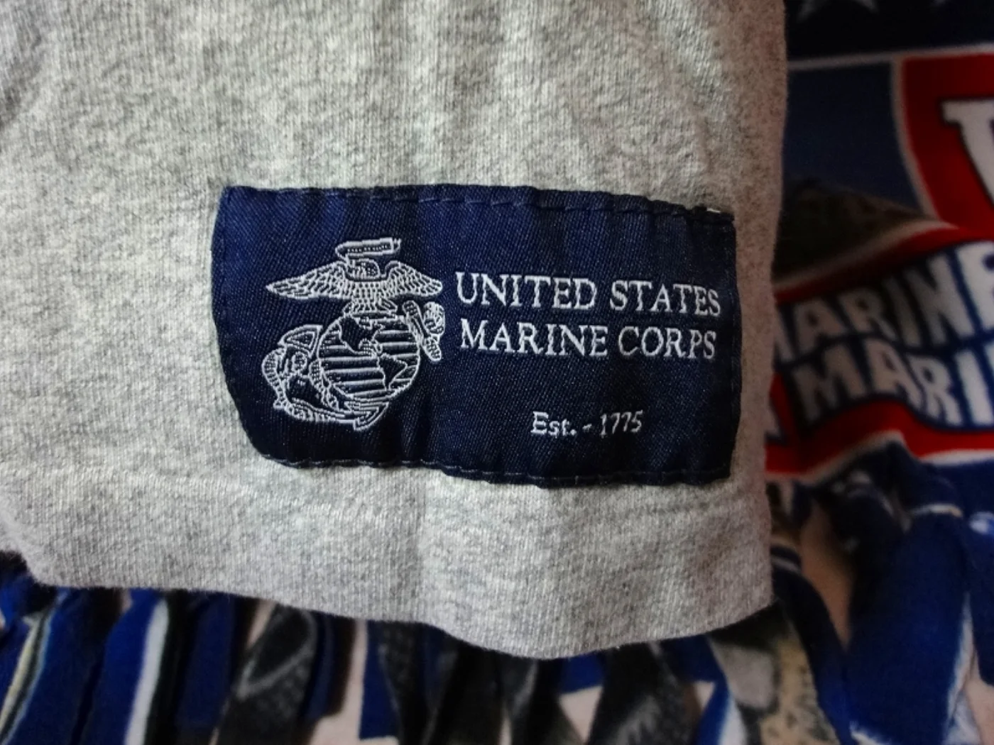 ミリタリーショップ 南国百貨店.COM|沖縄 優しい肌触り USMC グレー M コットン90% レーヨン10% [ZZ 記録写真4