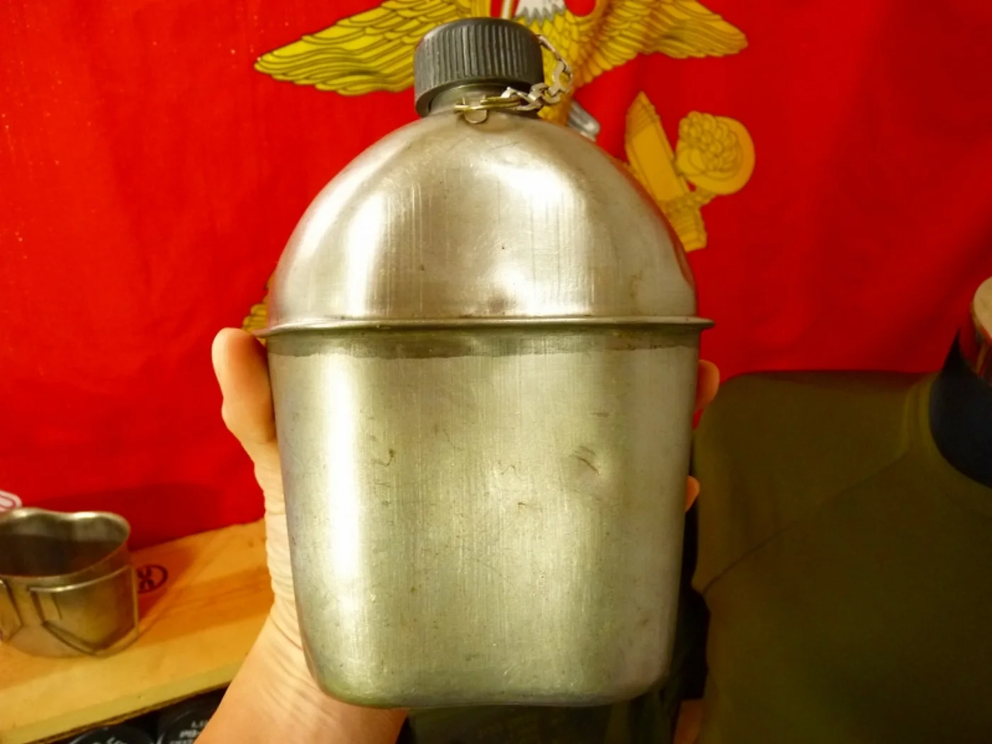 ミリタリーショップ 南国百貨店.COM|沖縄 ステンレス キャンティーンとカップのセット＋湯沸かし台新品 [Q-1614 記録写真6