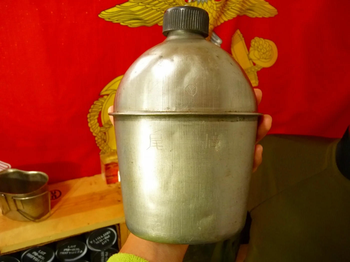 ミリタリーショップ 南国百貨店.COM|沖縄 ステンレス キャンティーンとカップのセット＋湯沸かし台新品 [Q-1614 記録写真7