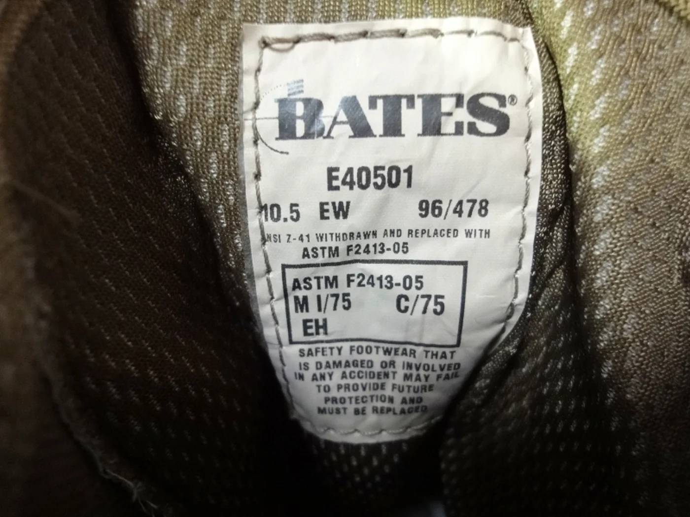 ミリタリーショップ 南国百貨店.COM|沖縄 BATES 防水デザートブーツ 10.5EW(28.5cm超幅広) 新品ワ 記録写真7