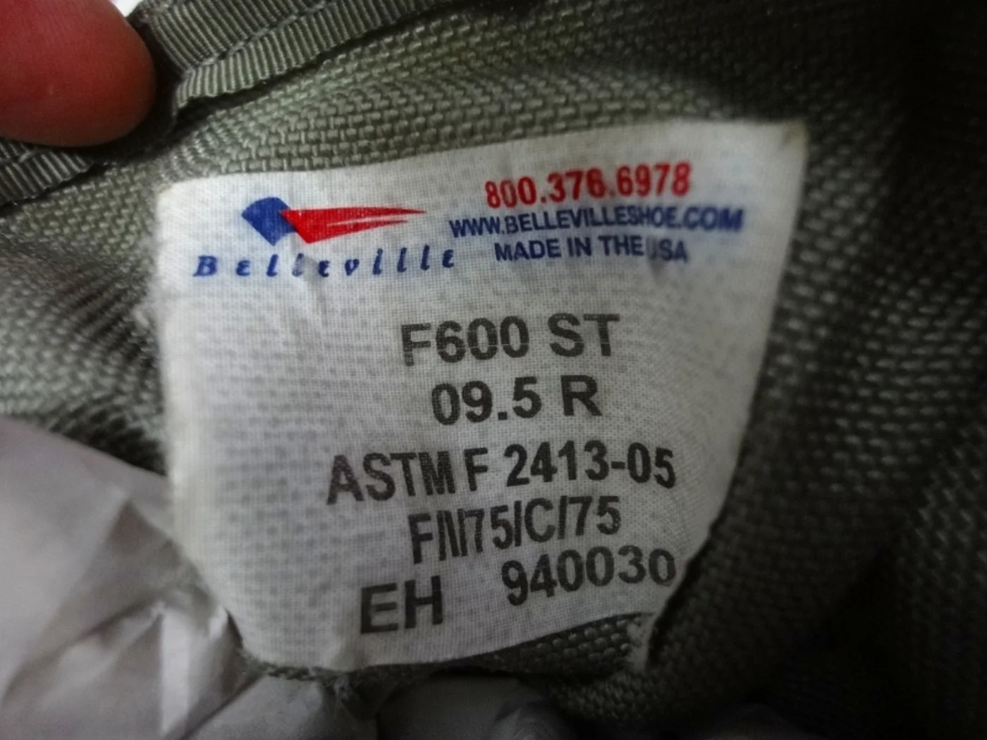 ミリタリーショップ 南国百貨店.COM|沖縄 ACU ブーツ 9.5R(26.5cm) BELLEVILLE [Q-17 記録写真4