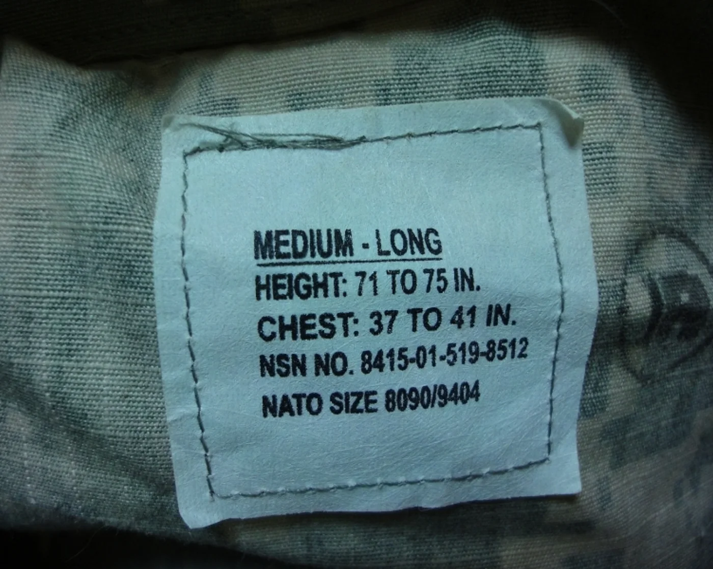 ミリタリーショップ 南国百貨店.COM|沖縄 ACU ジャケット M-L 極上品 [ZZZ Q-1824] - ACU 記録写真7
